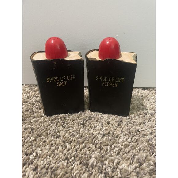 Vintage Spice Of Life Book Salt & Pepper Shakers - Picture 1 of 7